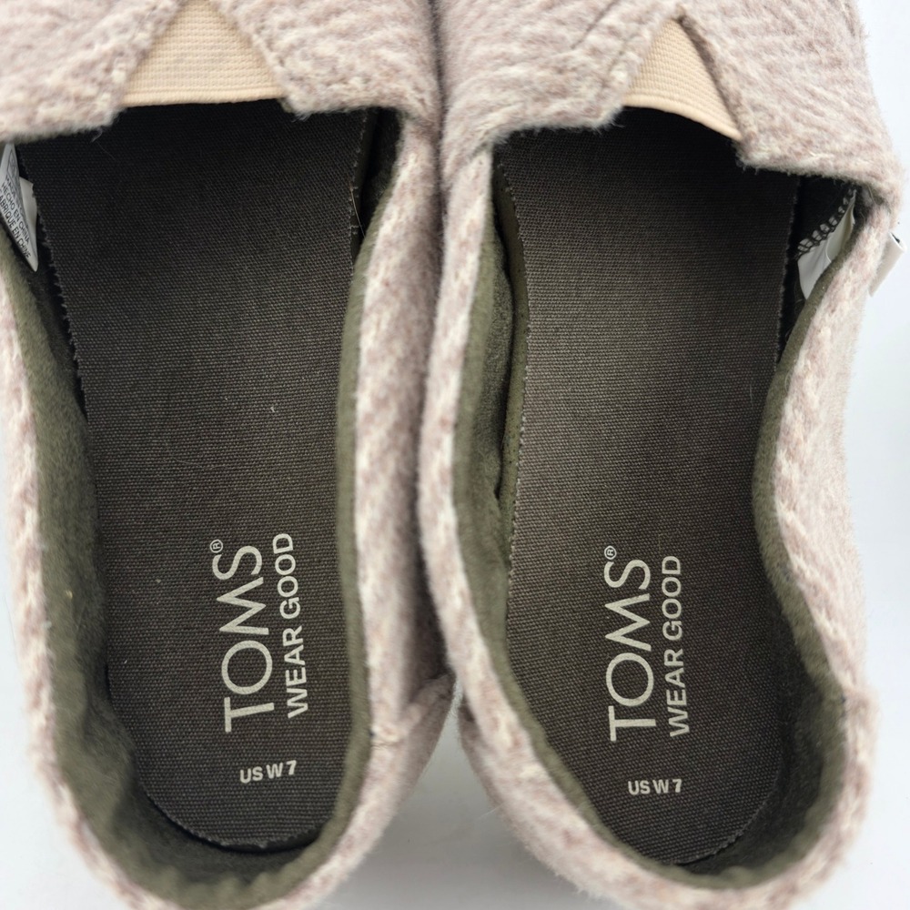 TOMS Alpargata Cloudbound Oatmeal‎ Brush Herringbone Womens Slip On Size 7 - Picture 7 of 11
